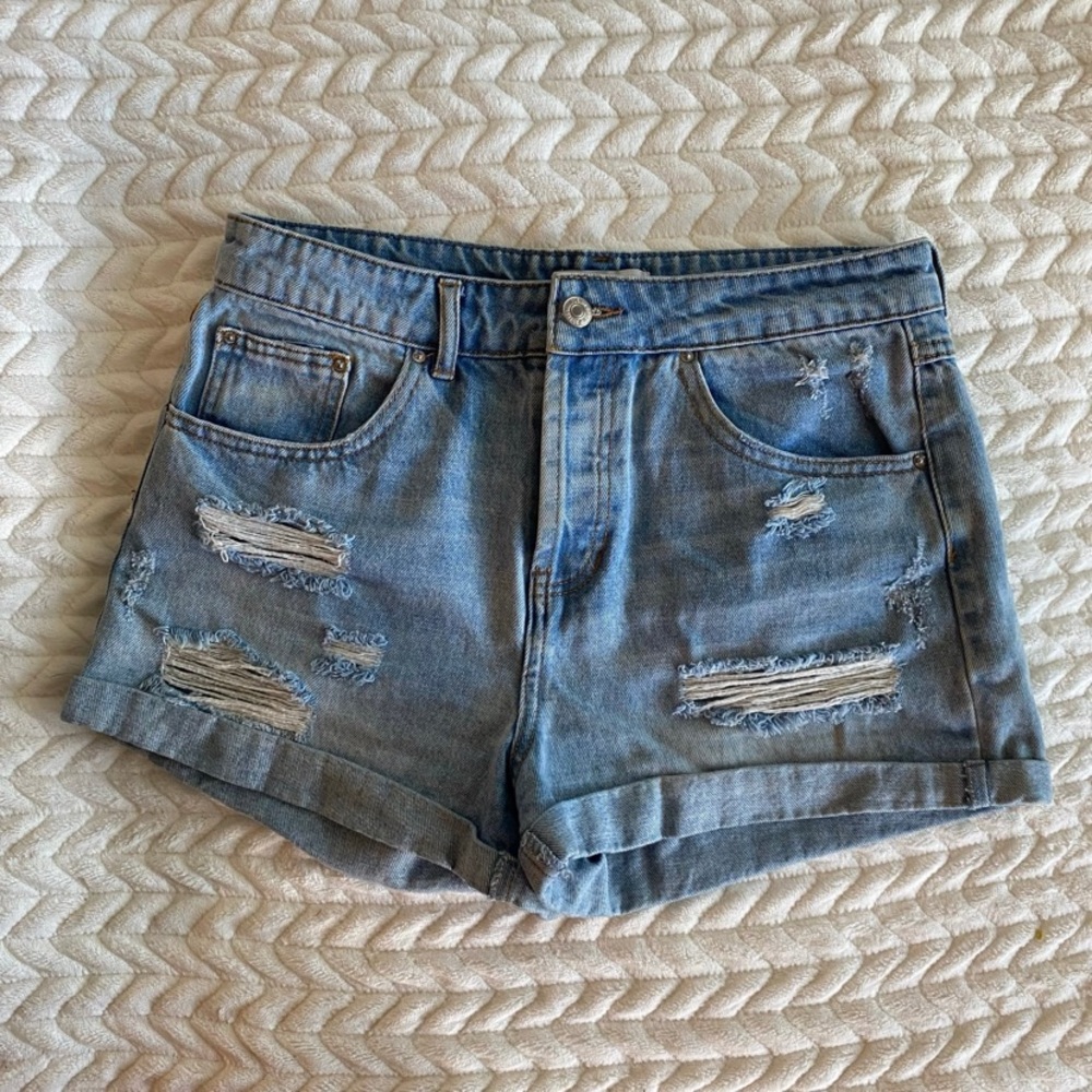 Forever21 Ripped Denim Shorts